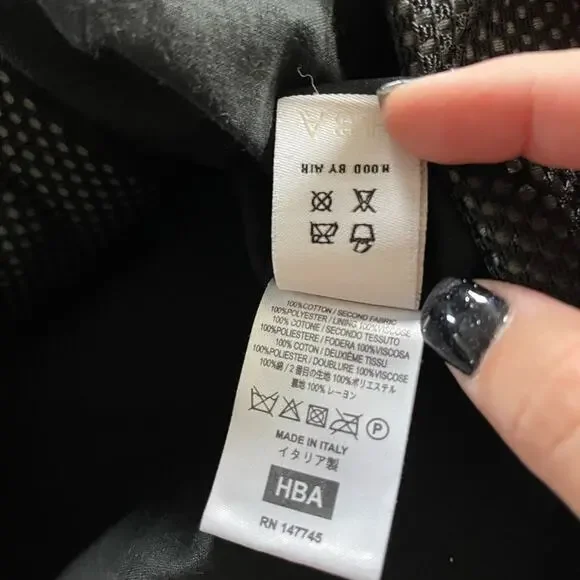 HBA Hood By Air Men's Velcro Logo Blazer Jacket Size Medium